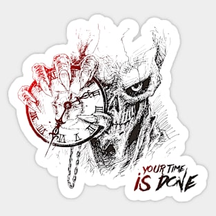 Devil's Skull - Your Time is Done Sticker